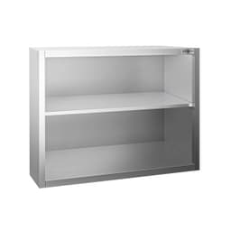 Edelstahl Wandhängeschrank PREMIUM - 800x400mm - ohne Flügeltür - 800mm hoch