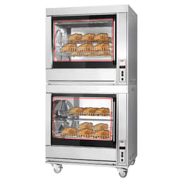 Elektro Rotations Hähnchengrill - 20kW - mit 14 Drehkörben für bis zu bis zu 84 Hähnchen