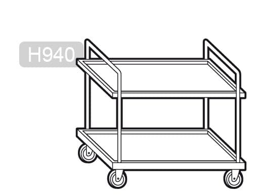 Servierwagen - 1200x600mm - mit 2 Abstellflächen