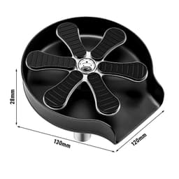 Gläserdusche - Ø 120mm -  Edelstahl - Schwarz