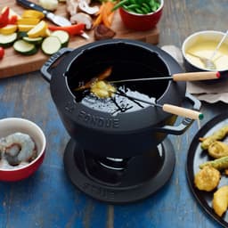 STAUB | SPECIALITIES - Fondue Set - Ø 200mm - Gusseisesn -Schwarz