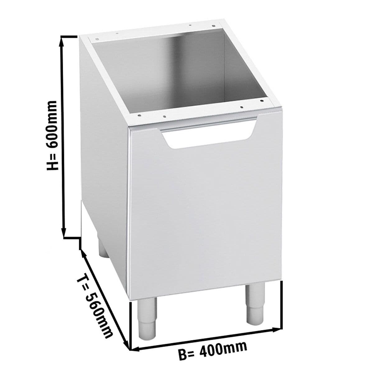 Unterbau - 400mm - 1 Tür - Anschlag Links