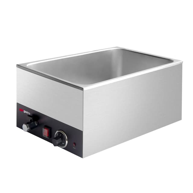 Elektro Bain-Marie - 1,2 kW - für GN 1/1 mit 150mm Höhe: - mit Ablasshahn