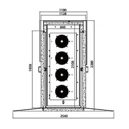 Schockfroster - Touch - 1861 Liter - 20x GN 1/1 oder EN 60x40 - ohne Rampe