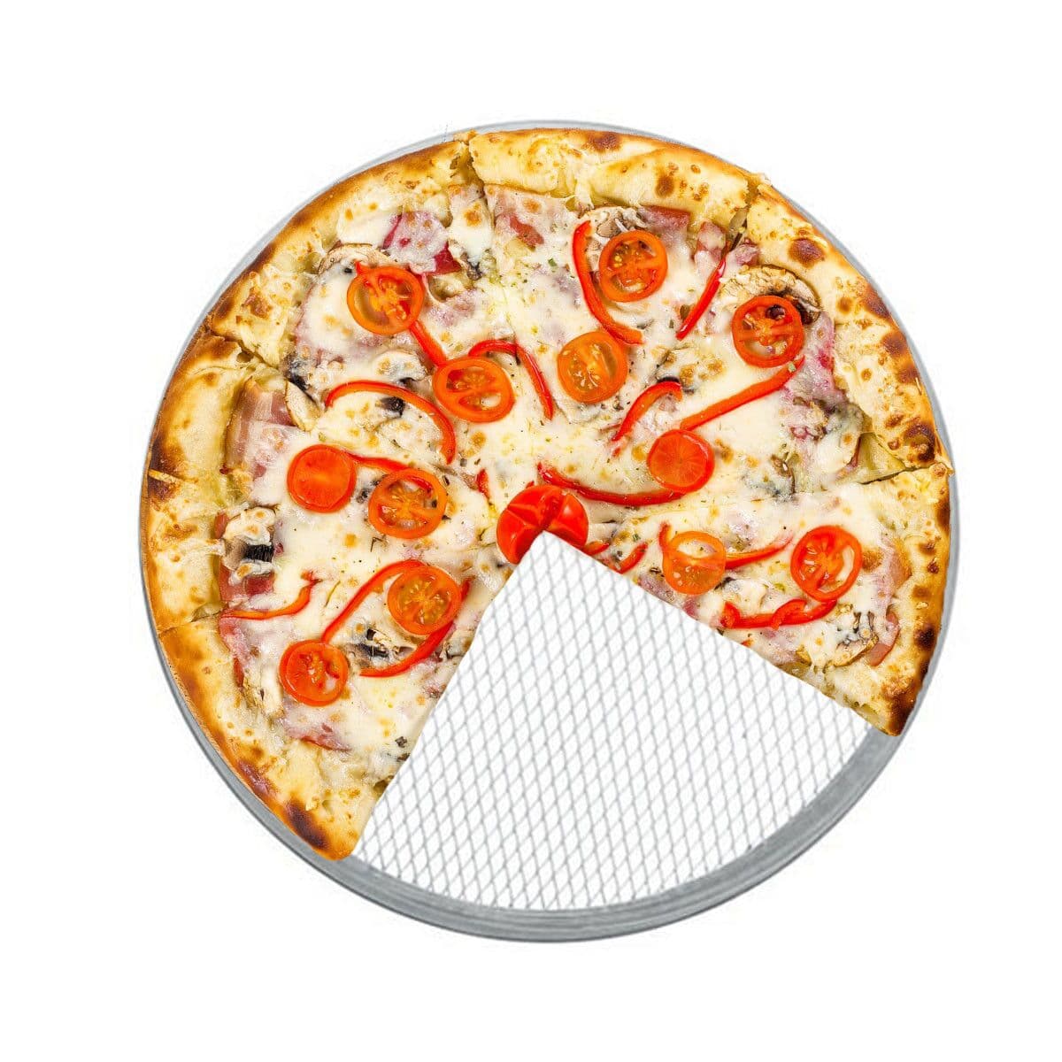 Pizzascreen aus Aluminium - gelocht - Ø 30cm