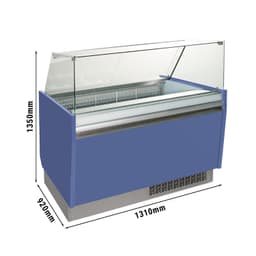 Eistheke LIAM - 1310mm - Statisch - für 10+10x 5 Liter Eisbehälter - Blau