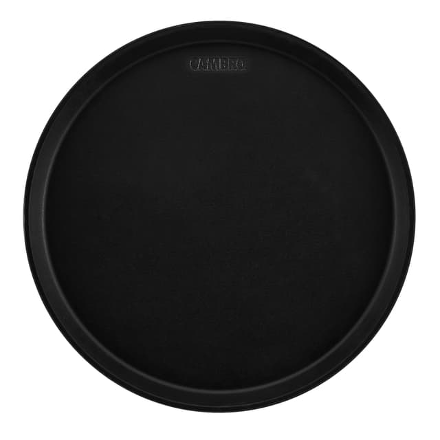 (12 Stück) CAMBRO | CAMTREAD® - Fiberglas Tablett - rund - ø 355mm - hohes Profil - Schwarz