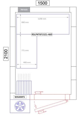 Regalset Aluminium (Eloxiert) - L-Form - Bautiefe: 460mm