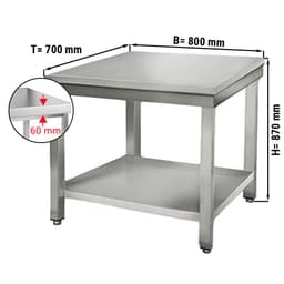 Edelstahl Arbeitstisch ECO - 800x700mm - mit Grundboden ohne Aufkantung