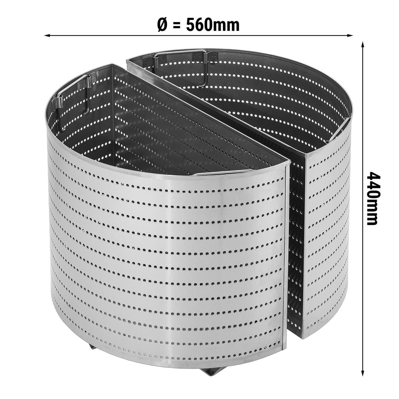 2x 1/2 Korb für Kochkessel mit 150 Liter