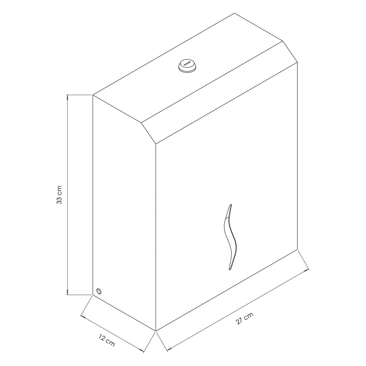 Papierhandtuchspender - für 800 Handtücher - Edelstahl