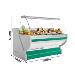 Kühltheke - 1700mm - mit Beleuchtung - Frondblende Grün