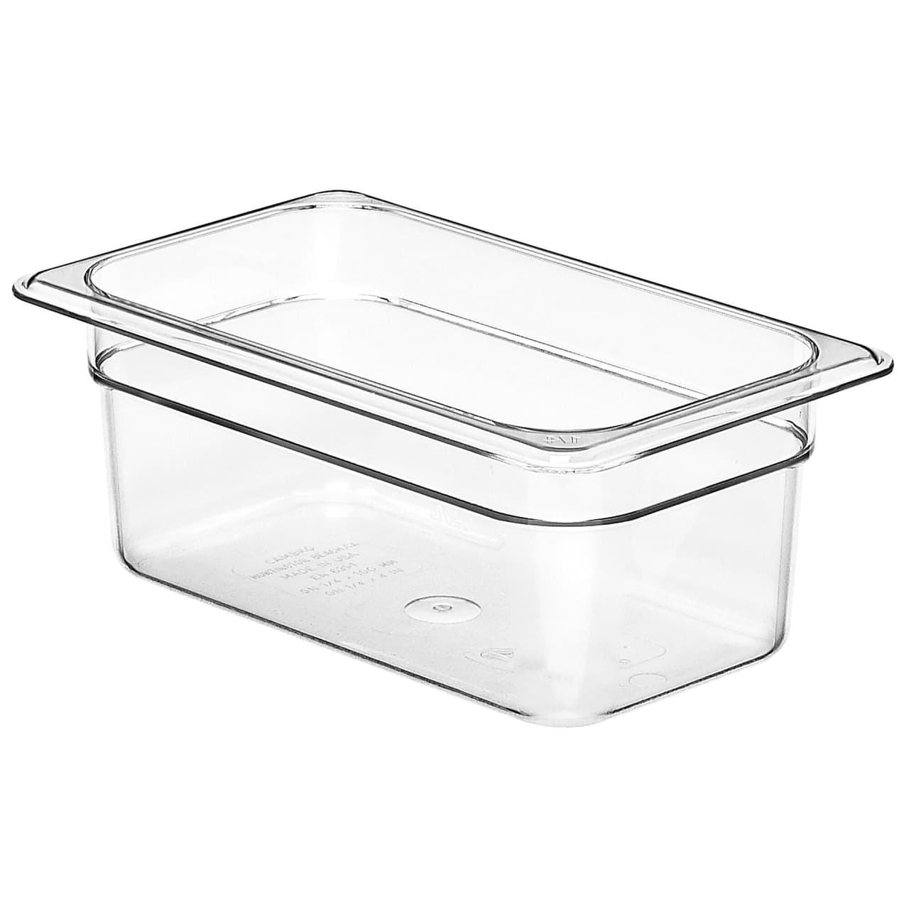 (6 Stück) CAMBRO | CAMWEAR® -  Polycarbonat GN 1/4 Behälter - Clear - Tiefe: 100mm