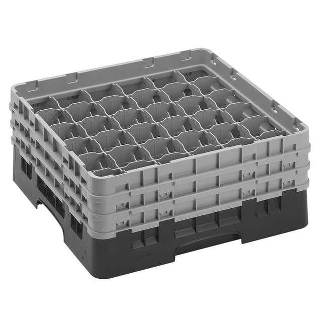 CAMBRO | CAMRACK® - Gläserspülkorb 1/1 - 36 Fächer - mit 3 Extender - 500x500mm - Schwarz