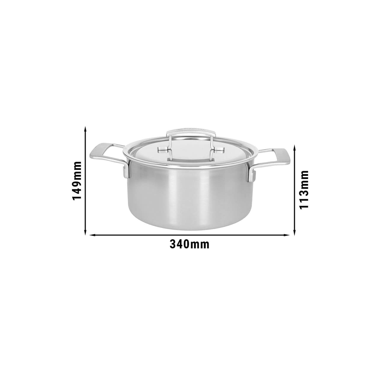 DEMEYERE | INDUSTRY 5 - Bratentopf mit Deckel - Ø 220mm - Edelstahl