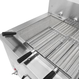 Holzkohlegrill/ Röster für Hähnchen - 1200mm - mit 5 Spieße