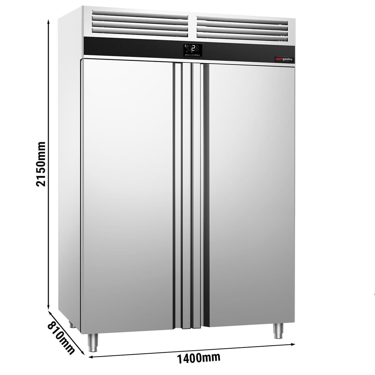 Kühlschrank PREMIUM - GN 2/1 - 1400 Liter - mit 2 Türen