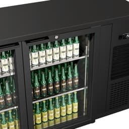 Bar- & Getränkekühltisch Premium - 1435x528mm - 260 Liter - mit 2 Glastüren