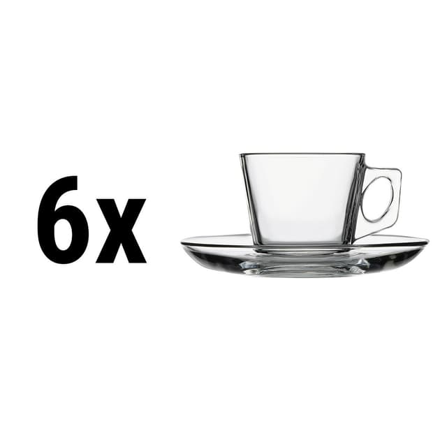 (6 Stück) Espressotasse & Untertasse - AQUA - 80 ml