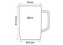 (50 Stück) Polycarbonat Tee-/Kaffeetasse, weiss - 250 ml