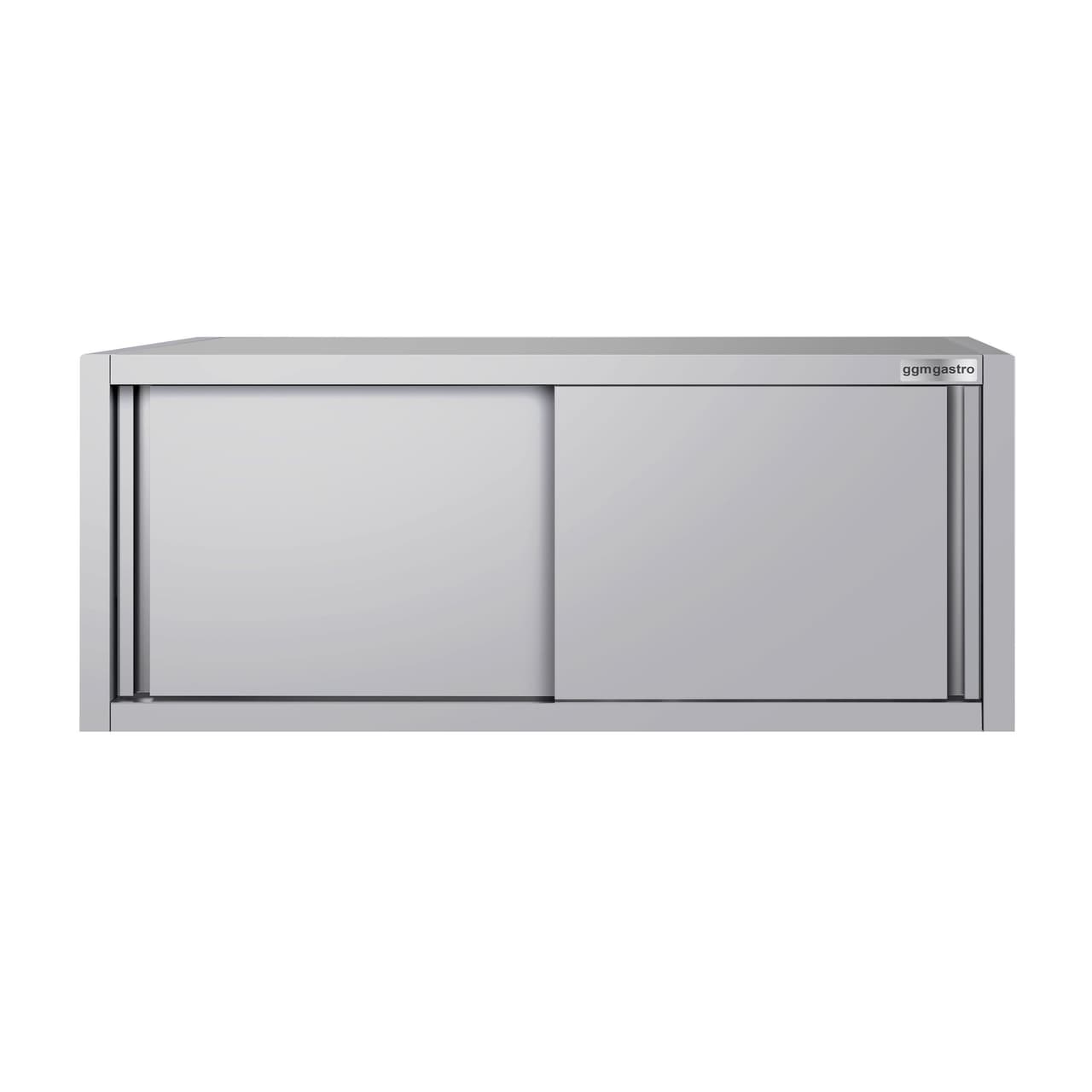 Edelstahl Wandhängeschrank ECO - 1600x400mm - mit Schiebetür - 650mm hoch