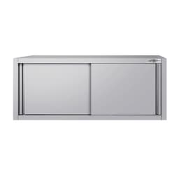 Edelstahl Wandhängeschrank ECO - 1600x400mm - mit Schiebetür - 650mm hoch