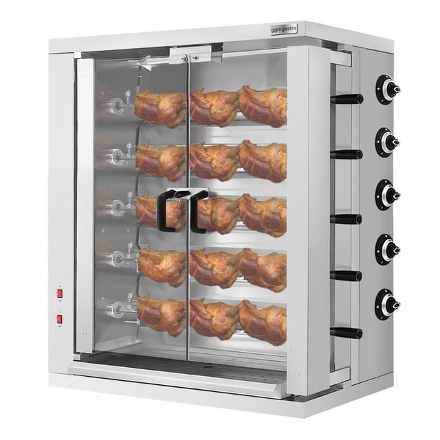 Elektro Hähnchengrill - 16,5kW -  mit 5 Spießen für bis zu 30 Hähnchen