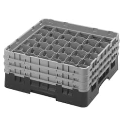 CAMBRO | CAMRACK® - Gläserspülkorb 1/1 - 36 Fächer - mit 3 Extender - 500x500mm - Schwarz