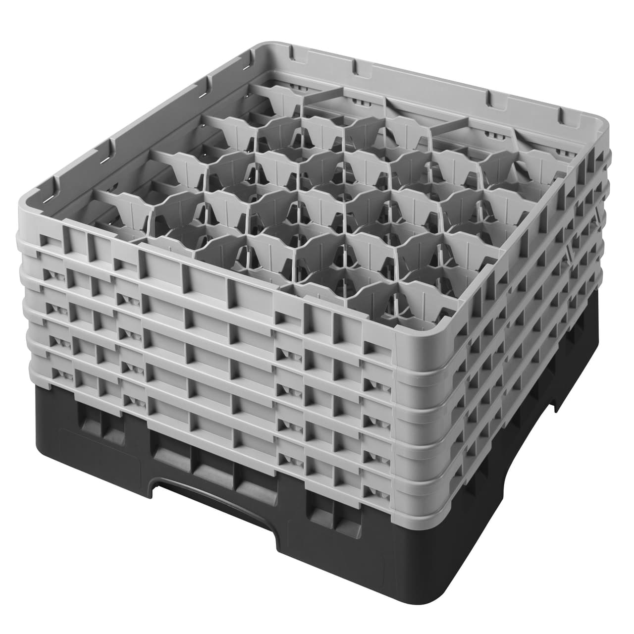 CAMBRO | CAMRACK® - Gläserspülkorb 1/1 - 20 Fächer - mit 5 Extender - 500x500mm - Schwarz