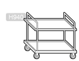 Servierwagen - 800x500mm - mit 2 Abstellflächen