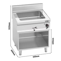 Elektro Bain-Marie - 1,2 kW - 6x GN 1/4 - inkl. Untergestell