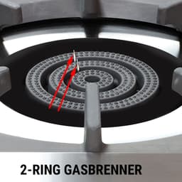 Großer Topf und Bodenkocher - 27 kW - 2 Brenner