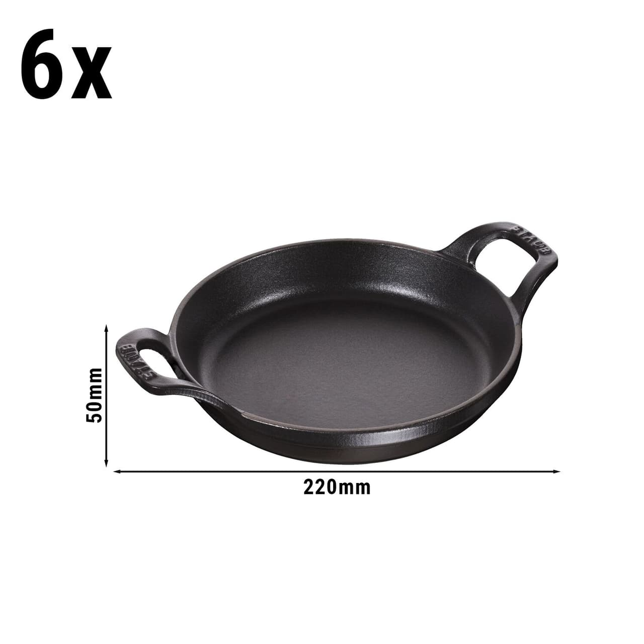 STAUB | SPECIALITIES - Ofenformenset - 6-tlg - rund - Schwarz