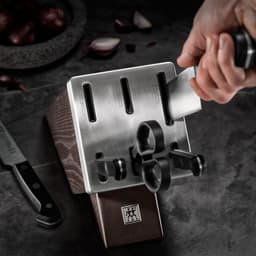 ZWILLING | GOURMET SharpBlock - Selbstschärfender Messerblock - 7-tlg - Braun