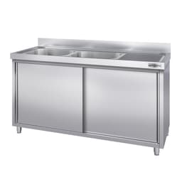 Spülschrank PREMIUM - 1400x700mm - mit 2 Becken links