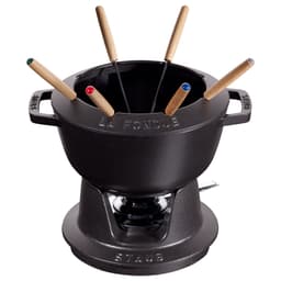 STAUB | SPECIALITIES - Fondue Set - Ø 200mm - Gusseisesn -Schwarz