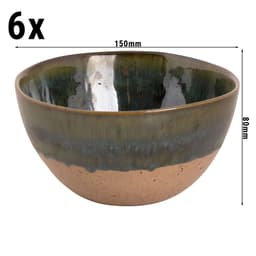 (6 Stück) WISTERIA - Schale - 80 cl - Ø 15 cm - Grün/Beige