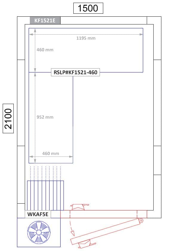 Regalset Aluminium - L-Form - Bautiefe: 460mm