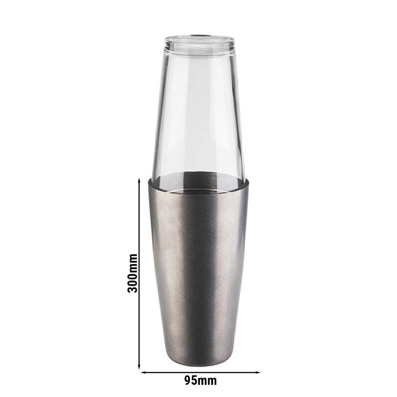 (6 Stück) Boston Shaker - 2-teiliges Set - Edelstahl - 0,7 Liter