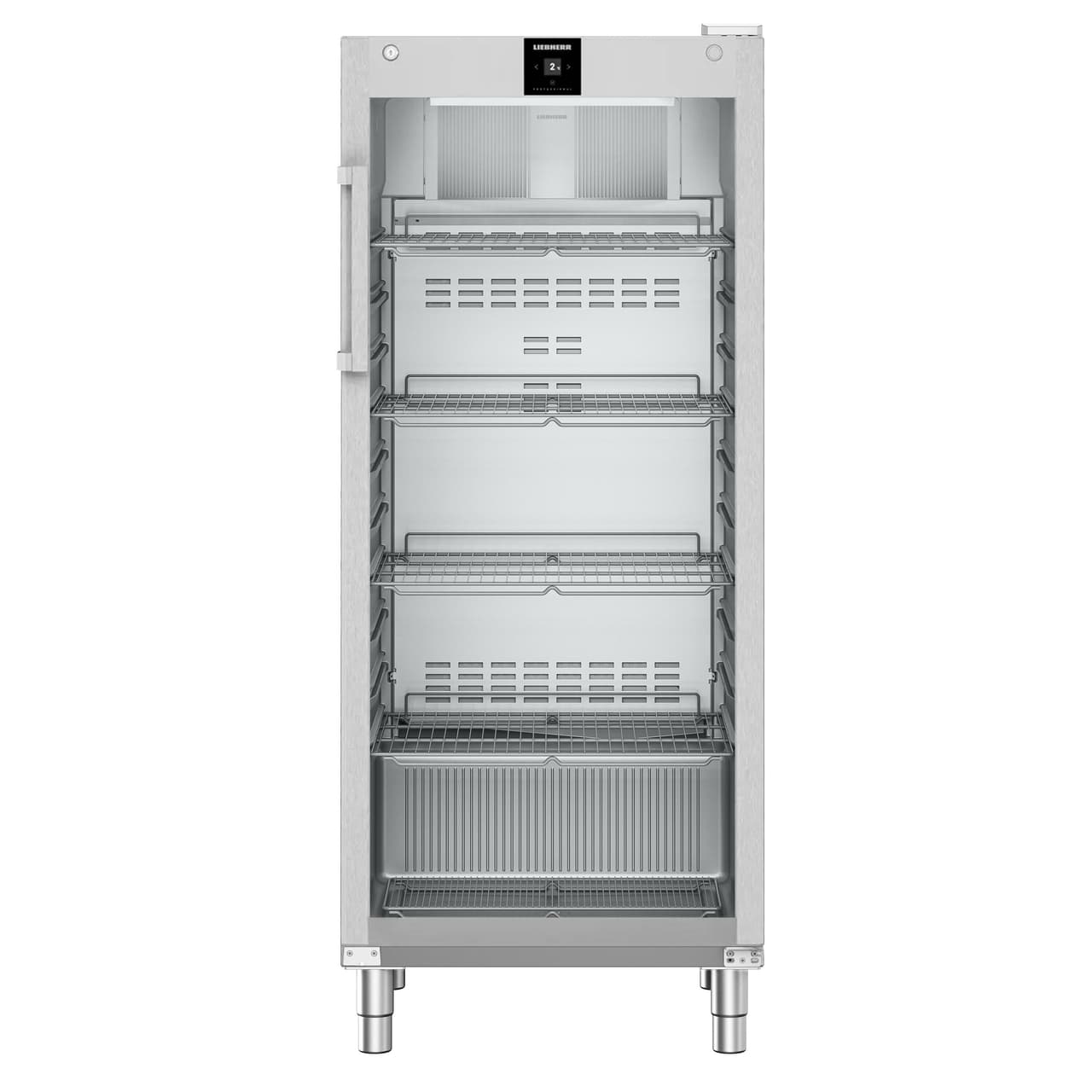 LIEBHERR | Kühlschrank Edelstahl PERFECTION - 418 Liter - GN 2/1 - Innen Kunststoff - mit 1 Glastür