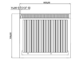 Gas Lavasteingrill - 10,6 kW - Grillrost neigbar - inkl. Unterbau mit 2 Türen