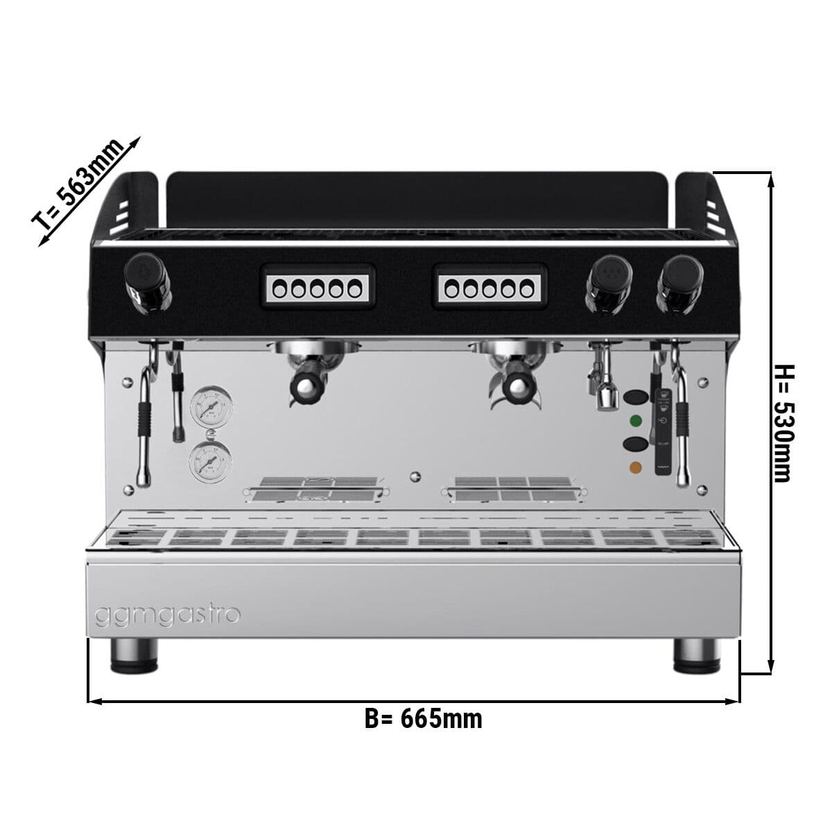 Siebträgermaschine - 2 Gruppig - inkl. Preinfusiuonssystem - Edelstahl