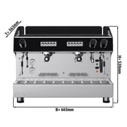 Siebträgermaschine - 2 Gruppig - inkl. Preinfusiuonssystem - Edelstahl