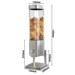 Cerealienspender - Ø 120mm - Chrom - Hebelausgabe