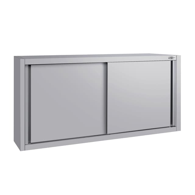 Edelstahl Wandhängeschrank ECO - 1400x400mm - mit Schiebetür - 650mm hoch