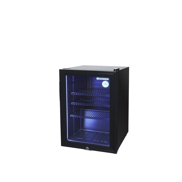 GASTRO-COOL | Minibar-Kühlschrank - 430mm - 62 Liter - mit 1 Glastür - Schwarz