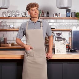 KARLOWSKY | Latzschürze mit Tasche Basic - Sand