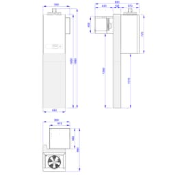 Tiefkühlzelle - 1200x1500mm - 2,2m³ - inkl. Tiefkühlaggregat & Lamellen