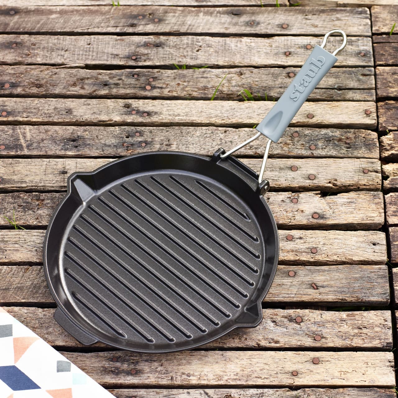 STAUB | GRILL PANS - Grillpfanne mit Ausgießnase - Ø 280mm - Gusseisen - Schwarz