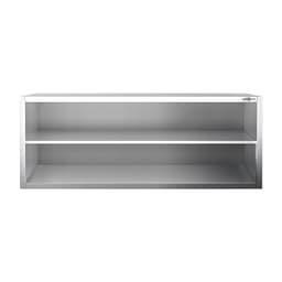 Edelstahl Wandhängeschrank PREMIUM - 2000x400mm - ohne Schiebetür - 650mm hoch